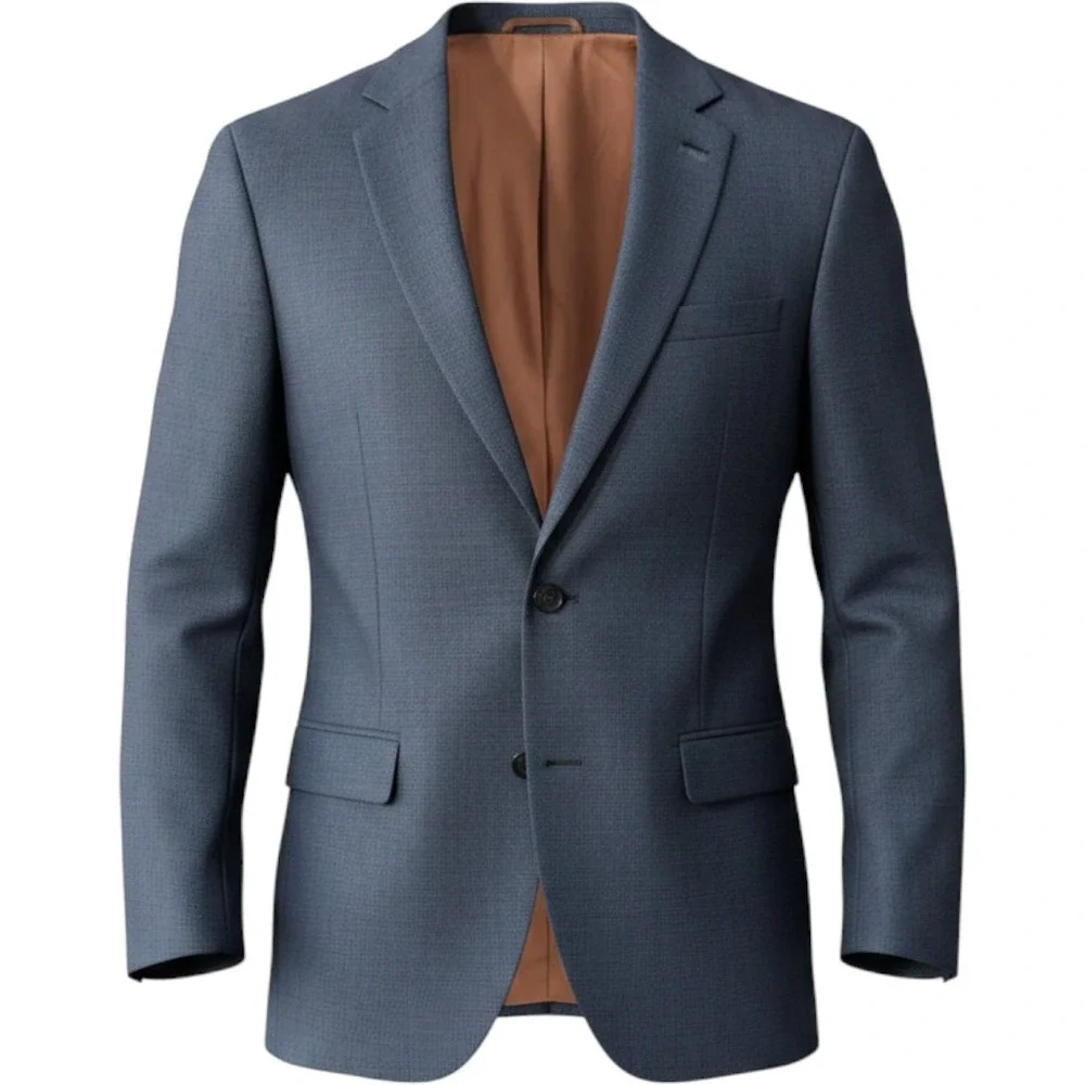 Jos A. Banks 37R Slim Fit Micro Plaid Wool Cashmere Academia Men's Suit Jacket